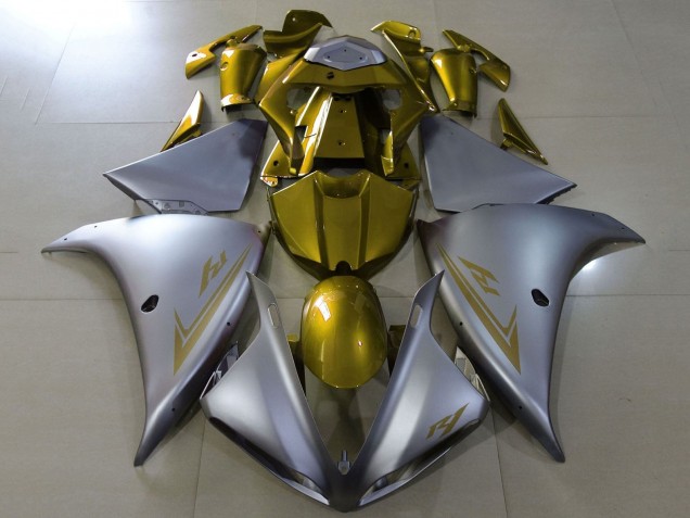 Carenados Moto Yamaha YZF 1000 R1 2012-2014 - Plata Mate Oro