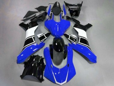 Carenado Moto Yamaha YZF 1000 R1 2015-2019 - Azul Blanco Negro Brillante