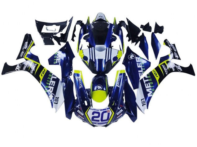 Carenados Moto Yamaha YZF 1000 R1 2020-2025 - Blanco Azul Amarillo Negro