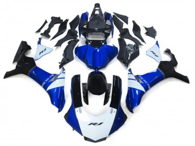 Kits Carenado Moto Yamaha YZF 1000 R1 2020-2025 - Blanco Azul Negro Brillante