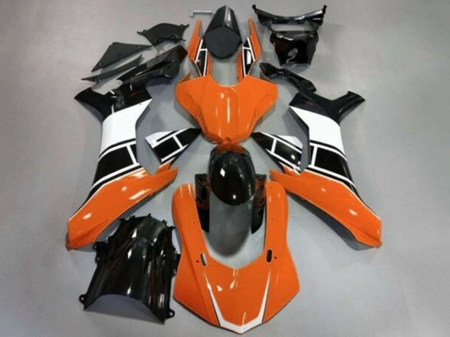 Carenados Moto Yamaha YZF 1000 R1 2020-2025 - Naranja Blanco Negro Brillante