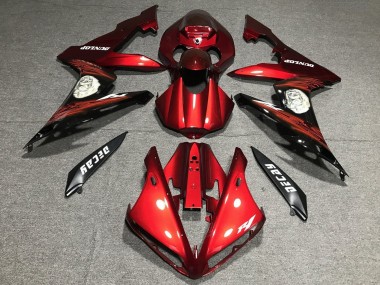 Carenado Moto Yamaha YZF 1000 R1 2004-2006 - Rojo Negro Mate