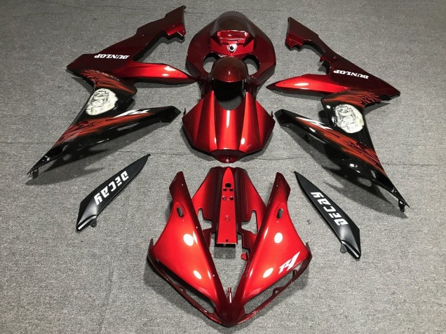 Carenado Moto Yamaha YZF 1000 R1 2004-2006 - Rojo Negro Mate