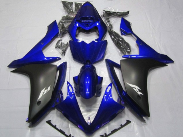 Carenados Moto Yamaha YZF 1000 R1 2007-2008 - Azul Negro Mate