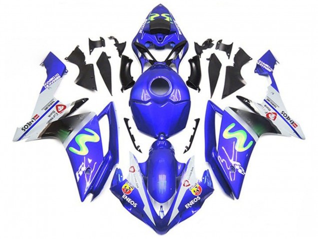 Carenados Moto Yamaha YZF 1000 R1 2007-2008 - Azul Blanco Verde ENEOS