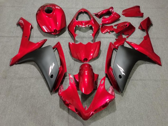 Carenados Moto Yamaha YZF 1000 R1 2007-2008 - Rojo Negro Mate