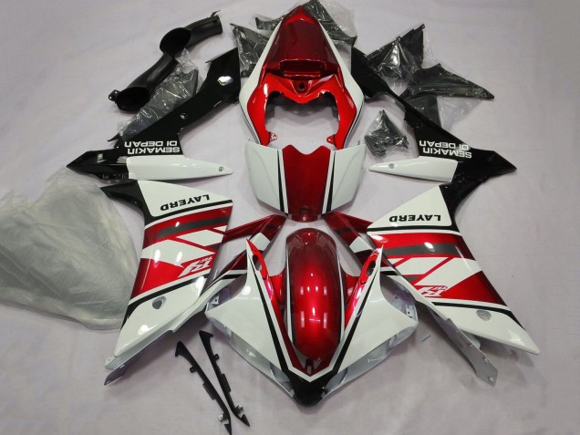 Carenados Moto Yamaha YZF 1000 R1 2007-2008 - Blanco Rojo Negro Layerd