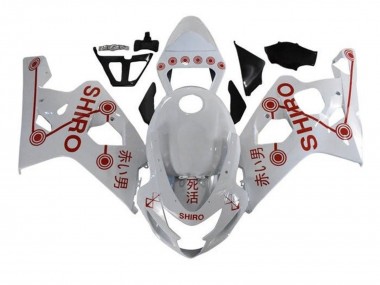 Carenados Moto Suzuki GSXR 600 / GSXR 750 2004-2005 - Blanco Rojo Shiro