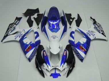 Carenados Moto Suzuki GSXR 600 / GSXR 750 2006-2007 - Blanco Azul Negro Corona Extra Motul