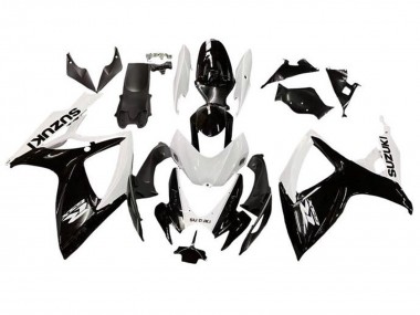 Carenado Moto Suzuki GSXR 600 / GSXR 750 2006-2007 - Blanco Negro Brillante