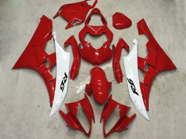 Kits Carenado Moto Yamaha YZF R6 2006-2007 - Blanco Rojo