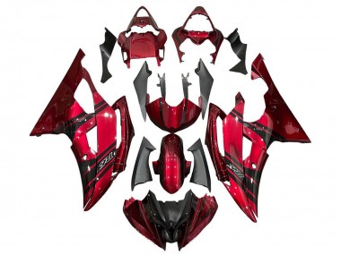 Carenados Moto Yamaha YZF R6 2008-2016 - Rojo Negro Raya