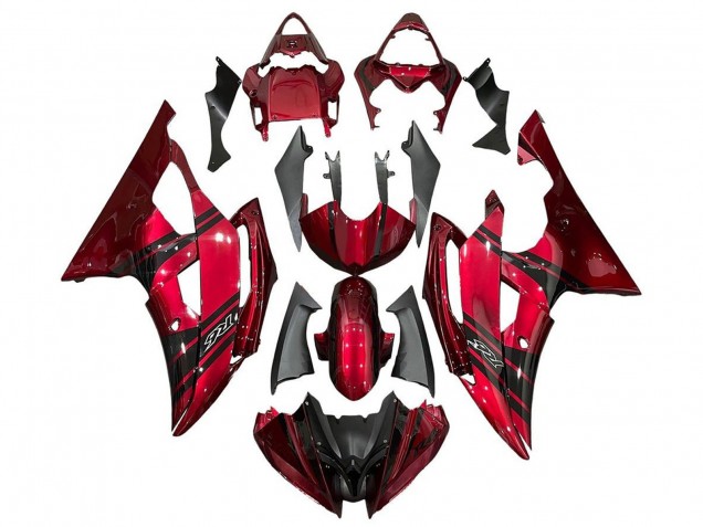 Carenados Moto Yamaha YZF R6 2008-2016 - Rojo Negro Raya