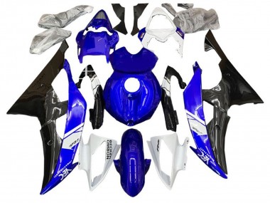 Kits Carenado Moto Yamaha YZF R6 2008-2016 - Blanco Azul Negro Brillante