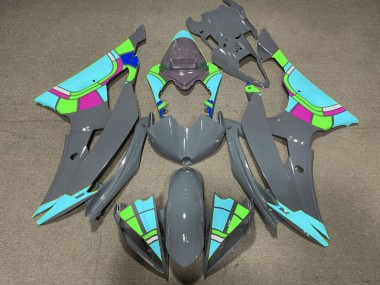 Carenados Moto Yamaha YZF R6 2008-2016 - Nardo Gris Turquesa Azul RuedaColores