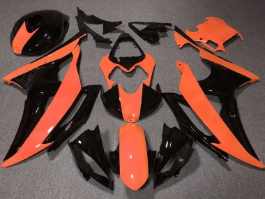 Carenados Moto Yamaha YZF R6 2008-2016 - Naranja Negro Brillante