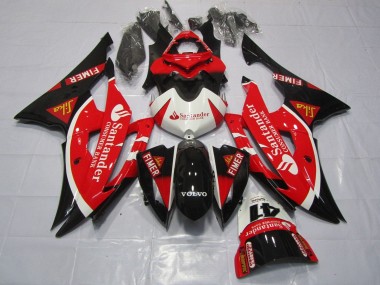Carenados Moto Yamaha YZF R6 2008-2016 - Blanco Rojo Negro Santander