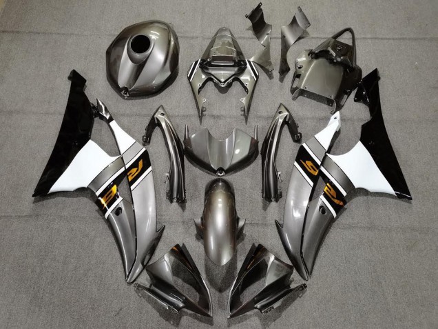 Carenados Moto Yamaha YZF R6 2008-2016 - Plata Blanco Oro Negro