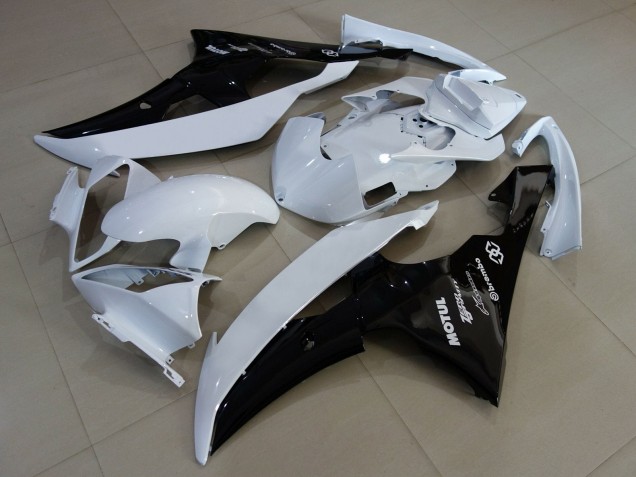 Carenados Moto Yamaha YZF R6 2008-2016 - Blanco Negro Brillante