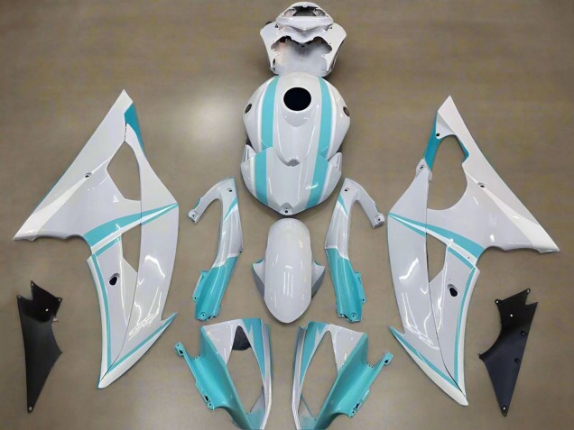 Carenados Moto Yamaha YZF R6 2008-2016 - Blanco Azul Claro