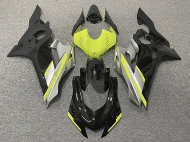 Carenados Moto Yamaha YZF R6 2017-2023 - Gris Neon Amarillo Negro Brillante