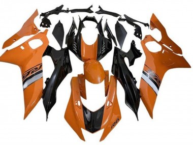 Carenados Moto Yamaha YZF R6 2017-2023 - Naranja Plata Negro Brillante