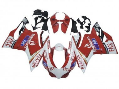 Carenados Moto Triumph Daytona 675 Triple 2013-2016 - Blanco Rojo Fiamm