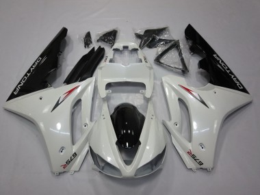 Carenado Moto Triumph Daytona 675 Triple 2009-2012 - Blanco Negro Brillante