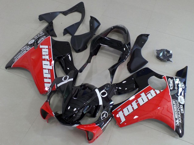 Carenados Moto Honda CBR600 F4i 2001-2003 - Negro Brillante Rojo Blanco Jordan