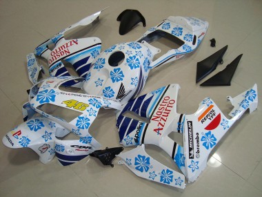 Carenados Moto Honda CBR600RR 2003-2004 - Blanco Azul Rojo Nastro Azzurro