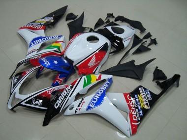 Carenados Moto Honda CBR600RR 2007-2008 - Blanco Rojo Azul Negro Brillante EuroBet
