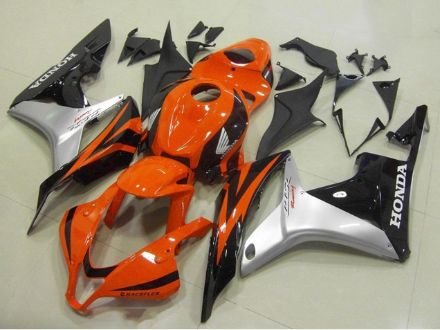 Carenado Moto Honda CBR600RR 2007-2008 - Plata Naranja Negro Brillante