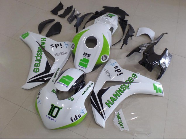 Carenados Moto Honda CBR1000RR 2008-2011 - Blanco Verde Negro Brillante Hannspree 10