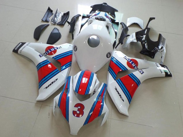 Carenados Moto Honda CBR1000RR 2008-2011 - Blanco Rojo Azul Claro Martini 3