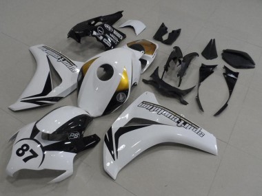 Carenados Moto Honda CBR1000RR 2008-2011 - Blanco Oro Negro Brillante 87