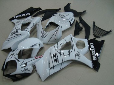 Carenados Moto Suzuki GSXR 1000 2007-2008 - Blanco Negro Corona