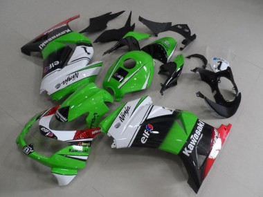 Carenados Moto Kawasaki ZX250R 2008-2012 - Blanco Verde Negro Rojo Elf