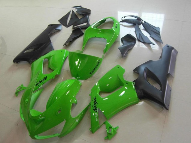 Carenados Moto Kawasaki ZX6R 2005-2006 - Verde Negro Mate