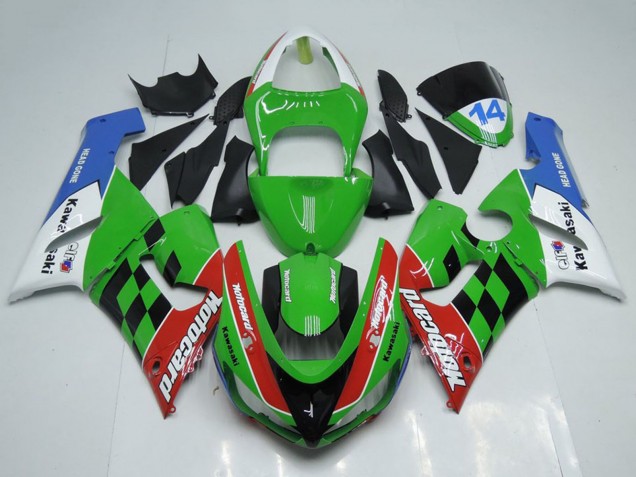 Carenados Moto Kawasaki ZX6R 2005-2006 - Blanco Verde Rojo Azul Negro Motocard