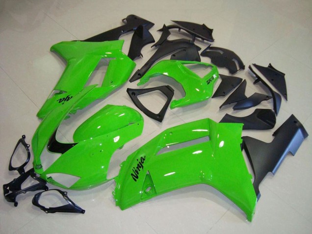 Carenados Moto Kawasaki ZX6R 2007-2008 - Verde Negro Mate
