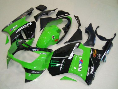 Carenados Moto Kawasaki ZX12R 2000-2001 - Verde Negro Brillante Elf Touch4 Monstruo