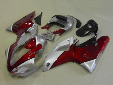Carenados Moto Yamaha YZF R1 2000-2001 - Plata Rojo Granate