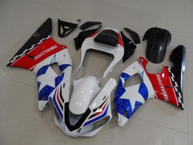 Carenados Moto Yamaha YZF R1 2000-2001 - Blanco Rojo Azul Negro Corse