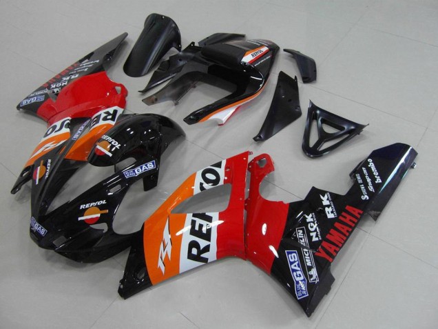 Carenados Moto Yamaha YZF R1 2000-2001 - Naranja Blanco Rojo Negro Repsol