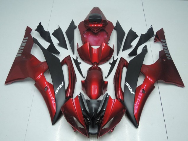 Carenado Moto Yamaha YZF R6 2008-2016 - Rojo Negro Mate