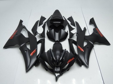 Carenados Moto Yamaha YZF R6 2008-2016 - Negro Mate Rojo Calcomanías