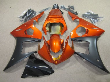 Carenado Moto Yamaha YZF R6 2003-2004 - Naranja Negro Mate