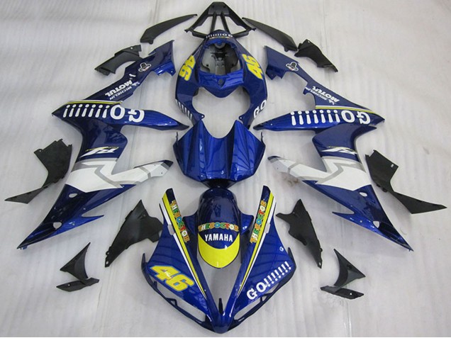 Carenados Moto Yamaha YZF R1 2004-2006 - Azul Amarillo Blanco Go 46