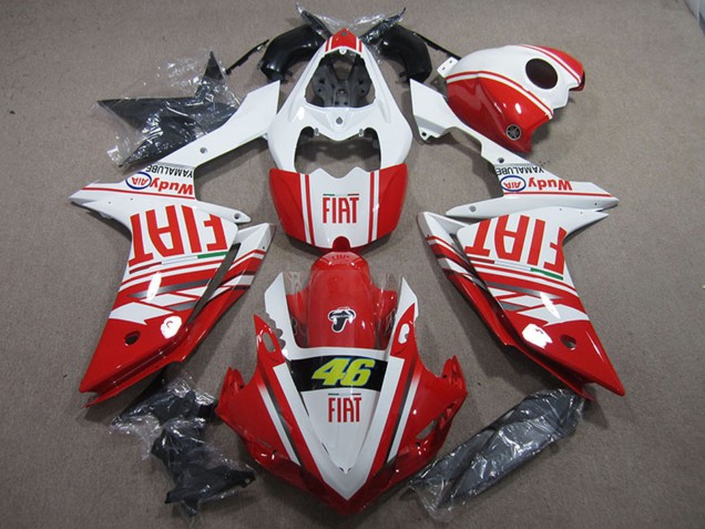 Carenados Moto Yamaha YZF R1 2007-2008 - Blanco Rojo Fiat 46