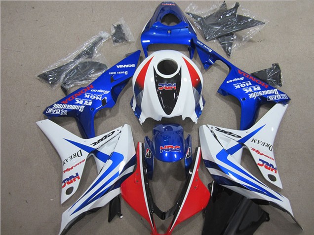 Carenado Moto Honda CBR600RR 2007-2008 - Blanco Rojo Azul HRC